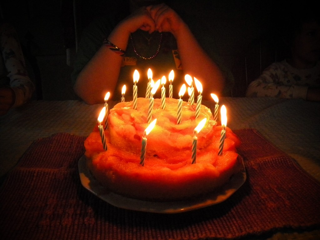 cake with candles